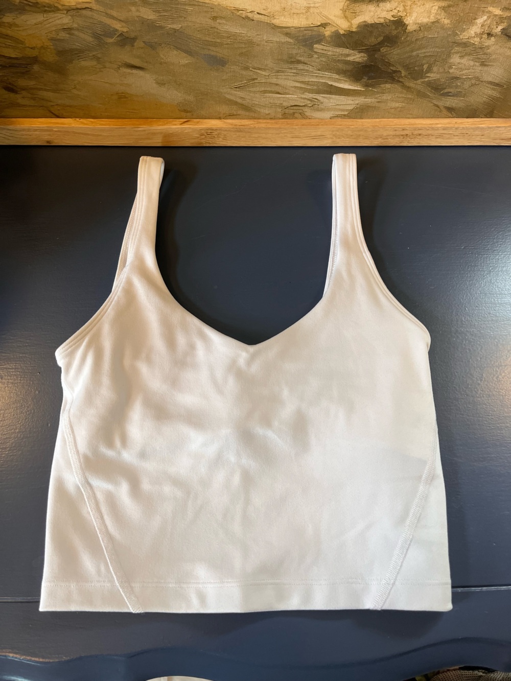 Gilly Hicks White Ribbed Crop Sports Bra Tank XS